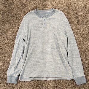 Goodfellow & Co Men's Light Gray Long Sleeve Henley
